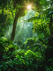 泰国热带雨林丛林