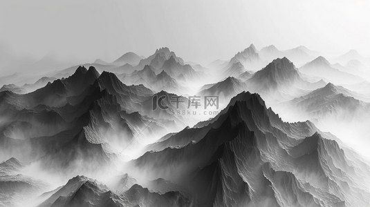 云雾云雾背景图片_山峰云雾朦胧合成创意素材背景