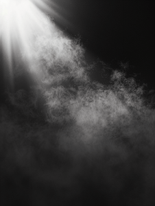 小魔法师摄影照片_黑色背景上的雾设计叠加在背景插图设计上