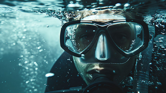 水底潜水设备人员摄影照片