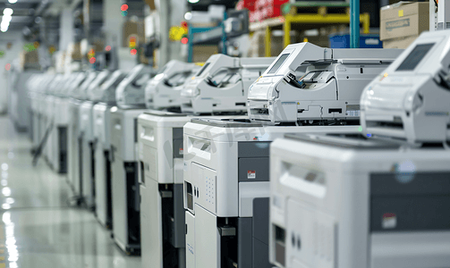 工厂库存有新组装的复印机