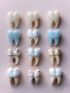 不同类型的牙冠