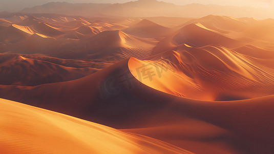 风沙吹散摄影照片_沙漠干旱风沙连绵摄影照片