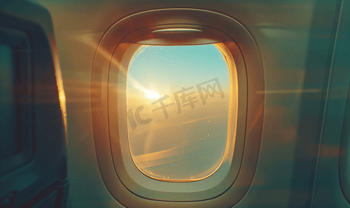 透过飞机窗户看到的景色
