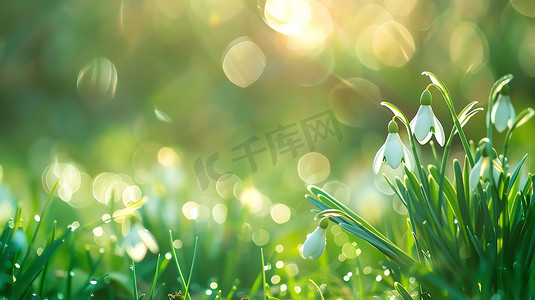 花朵青草光点自然摄影照片