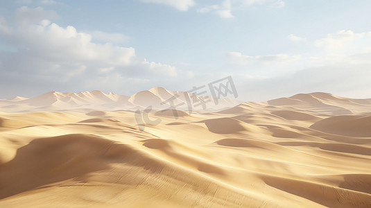 干旱摄影照片_沙漠干旱风沙连绵摄影照片