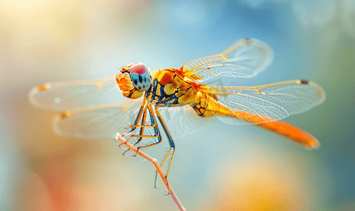 蜻蜓的微距摄影