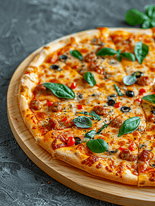 意大利披萨经典香肠披萨