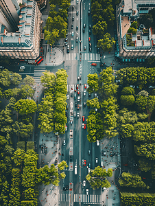 巴黎香榭丽舍大街的景色