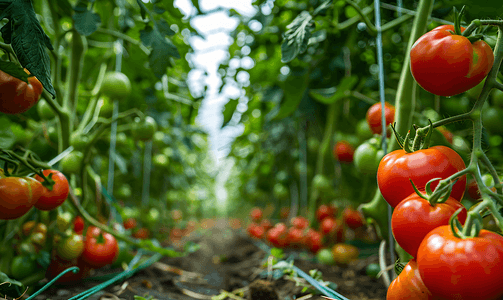 西红柿温室的旅游照片