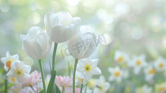 淡雅素雅摄影照片_白色淡雅粉色花朵摄影照片