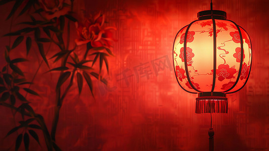 灯笼红色灯火装饰摄影照片