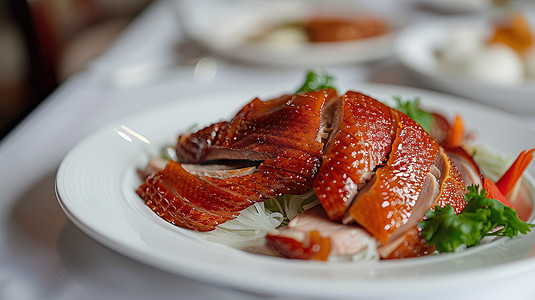 北京烧鸭中餐美食高清图片