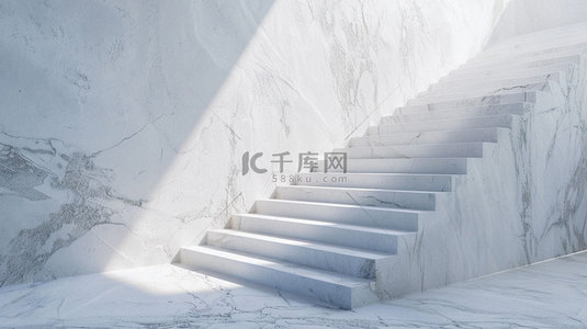 散步阶梯背景图片_白色阶梯简约合成创意素材背景
