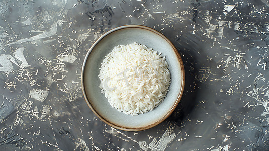 米饭大米食物瓷碗摄影照片