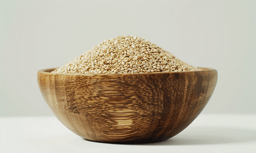 木碗中的健康藜麦健康的饮食习惯和均衡饮食的概念