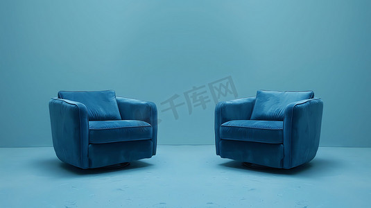 室内蓝色沙发灯光摄影照片