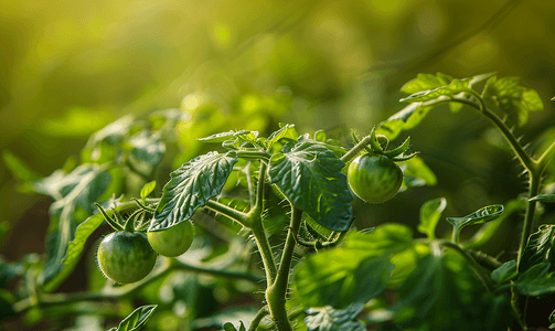 植物番茄摄影照片_开花的番茄植株准备生产