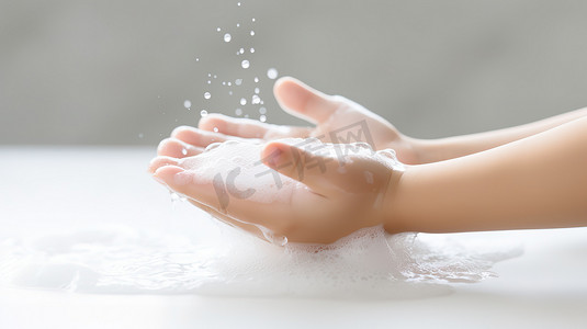 七步洗手法动图摄影照片_儿童洗手清洁双手高清图片