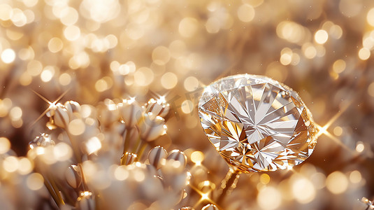璀璨钻石折射阳光摄影照片