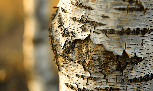 眼周皱纹摄影照片_白桦树成熟树干上有皱纹的树皮