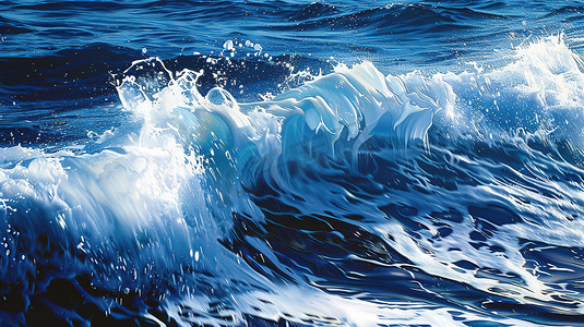 大海的俯视图海水海浪高清图片