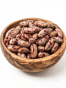 圆形碗中分离的红斑豆