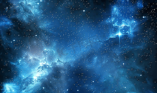 蓝色宇宙星空摄影照片_美丽星空图片简单