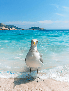 西班牙大西洋西斯群岛上的海鸥