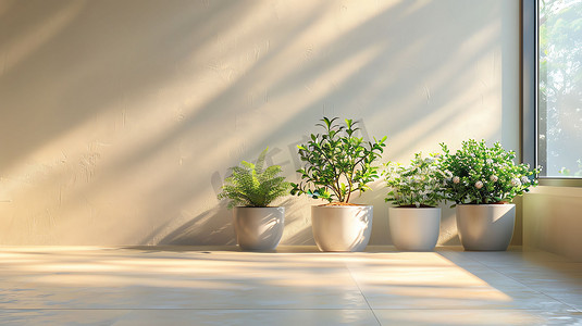 室内阳光绿植盆栽摄影照片