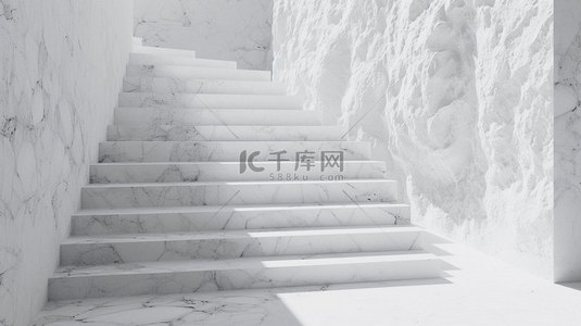 白色阶梯简约合成创意素材背景