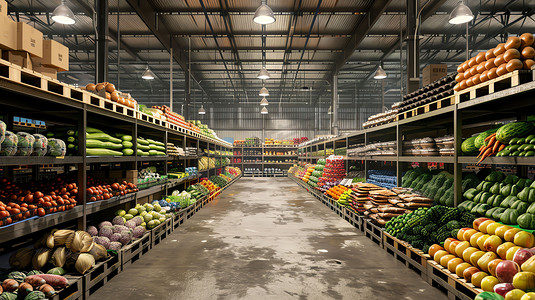 蔬菜水果市场摄影照片_市场蔬菜水果灯光摄影照片