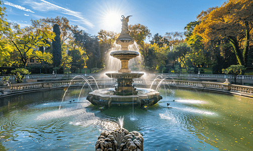 博尔盖塞别墅公共花园喷泉景观