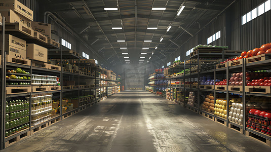 市场蔬菜水果灯光摄影照片