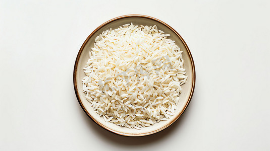 大米堆积碗粮食摄影照片
