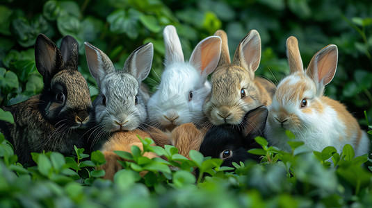 中秋浮雕兔子摄影照片_兔子可爱吃东西草地摄影照片