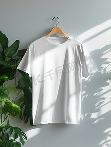纯棉短袖白T产品海报摄影照片