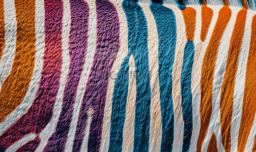 艺术斑马抽象背景图片_彩色斑马皮图案背景斑马图案