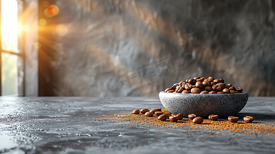 褐色可可豆咖啡巧克力摄影照片