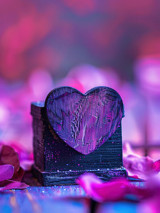 心形盒子可爱紫色照片