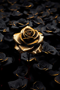 黑色玫瑰花瓣壁纸照片