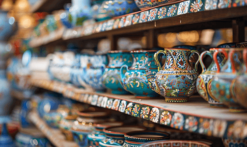 伊斯坦布尔的土耳其陶瓷