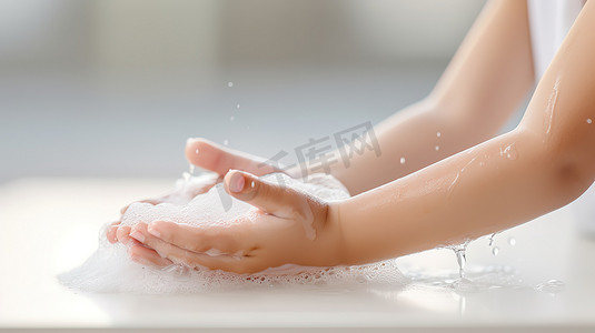 儿童洗手清洁双手高清图片