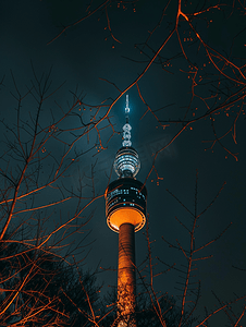 南山塔的夜景很耀眼