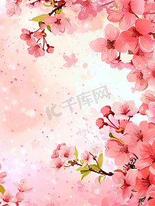 樱花美丽的春天背景