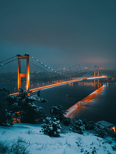 从卡姆利卡山看伊斯坦布尔博斯普鲁斯海峡大桥