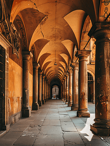 博洛尼亚的中世纪门廊