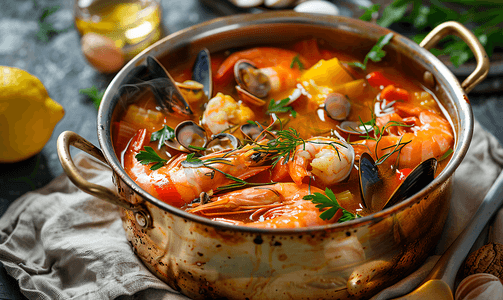 金锅海鲜汤