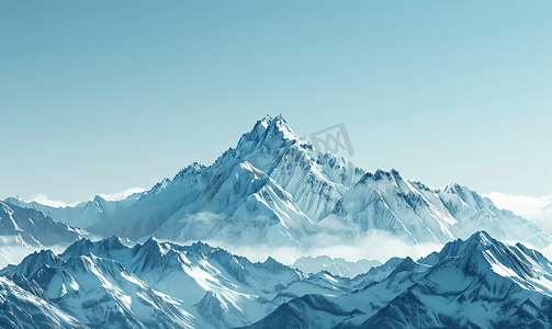 阿尔卑斯山的雪山