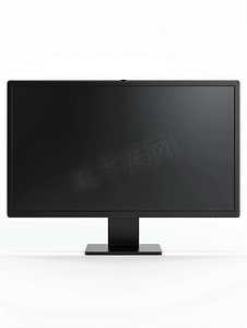 计算机黑色宽屏显示器正面图